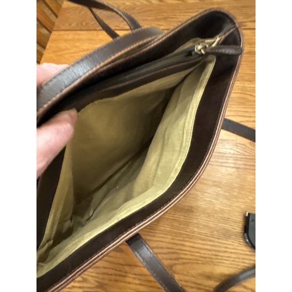 VTG Liz Claiborne Med Straw Handbag Shoulder Bag Purse Faux Leather Trim Clean - Picture 8 of 8